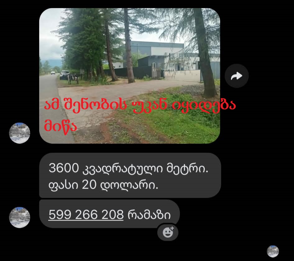 იყიდება მიწა ლიხაურში